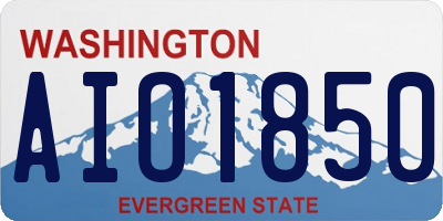 WA license plate AIO1850