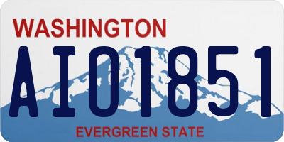 WA license plate AIO1851