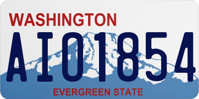 WA license plate AIO1854