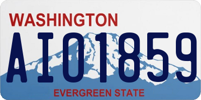 WA license plate AIO1859