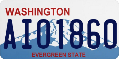 WA license plate AIO1860
