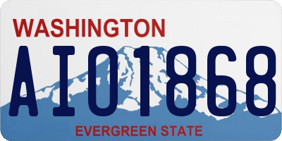 WA license plate AIO1868