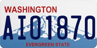 WA license plate AIO1870