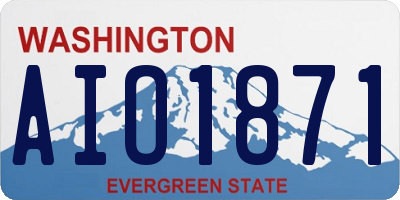 WA license plate AIO1871