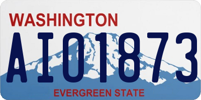 WA license plate AIO1873