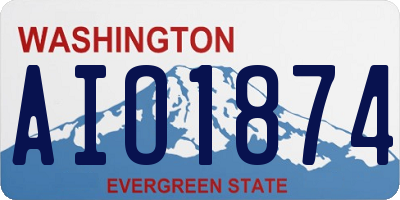 WA license plate AIO1874
