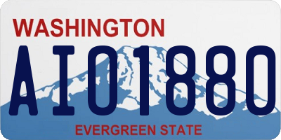 WA license plate AIO1880