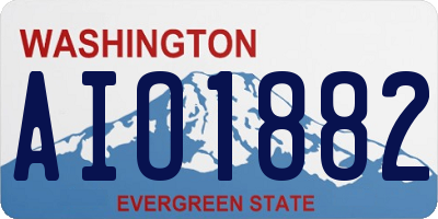 WA license plate AIO1882