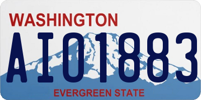 WA license plate AIO1883