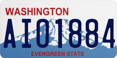 WA license plate AIO1884