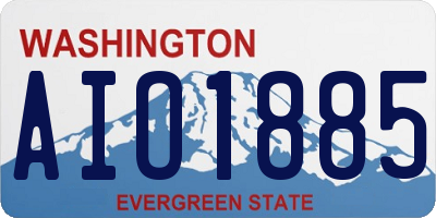 WA license plate AIO1885