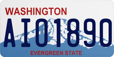 WA license plate AIO1890