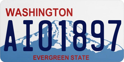 WA license plate AIO1897