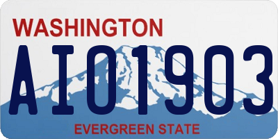 WA license plate AIO1903