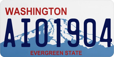 WA license plate AIO1904