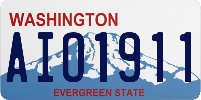 WA license plate AIO1911