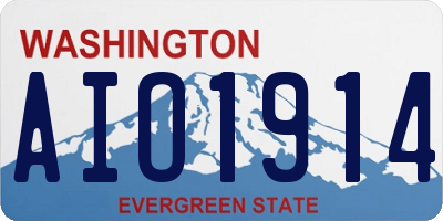 WA license plate AIO1914