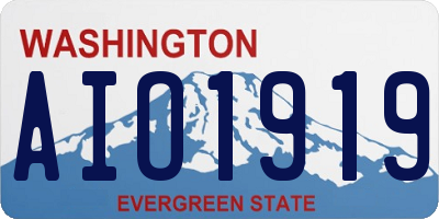 WA license plate AIO1919