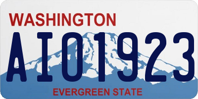 WA license plate AIO1923