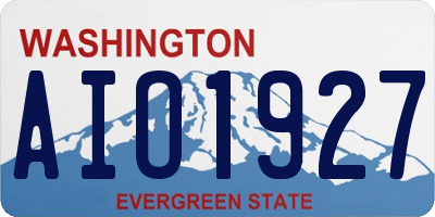 WA license plate AIO1927