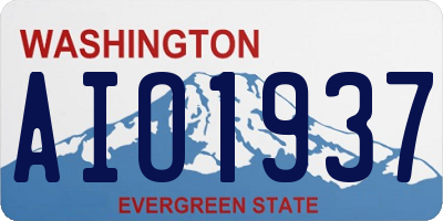 WA license plate AIO1937