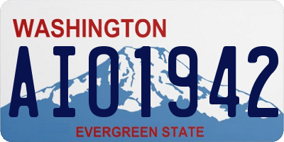 WA license plate AIO1942
