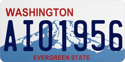 WA license plate AIO1956