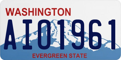 WA license plate AIO1961