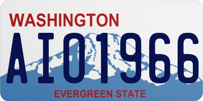 WA license plate AIO1966