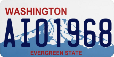 WA license plate AIO1968