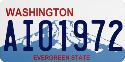 WA license plate AIO1972