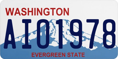 WA license plate AIO1978
