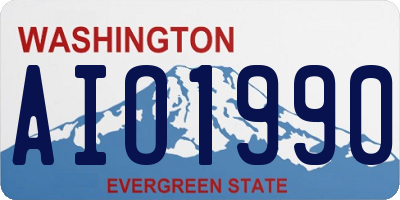 WA license plate AIO1990