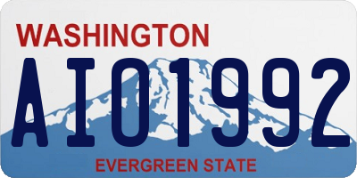 WA license plate AIO1992