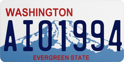 WA license plate AIO1994