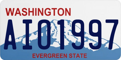 WA license plate AIO1997