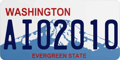 WA license plate AIO2010