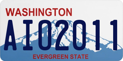 WA license plate AIO2011