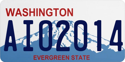WA license plate AIO2014