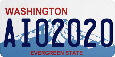WA license plate AIO2020