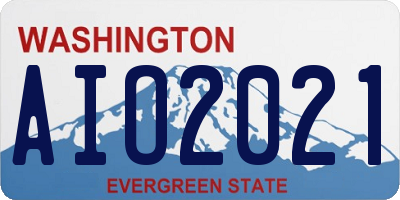 WA license plate AIO2021
