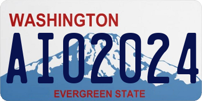 WA license plate AIO2024