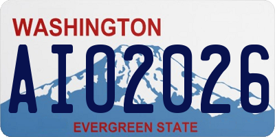 WA license plate AIO2026