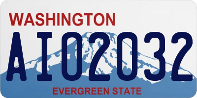 WA license plate AIO2032