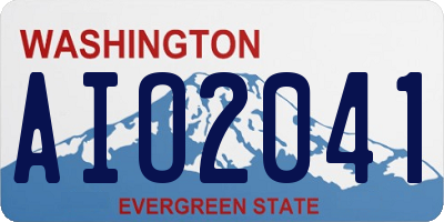 WA license plate AIO2041