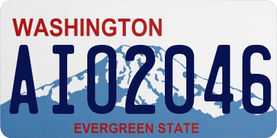 WA license plate AIO2046