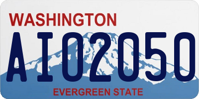 WA license plate AIO2050