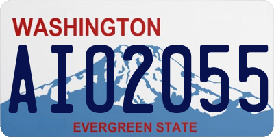 WA license plate AIO2055