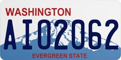 WA license plate AIO2062