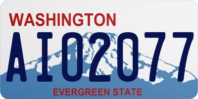 WA license plate AIO2077